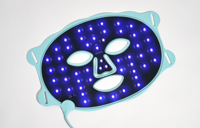 what does blue led face light do