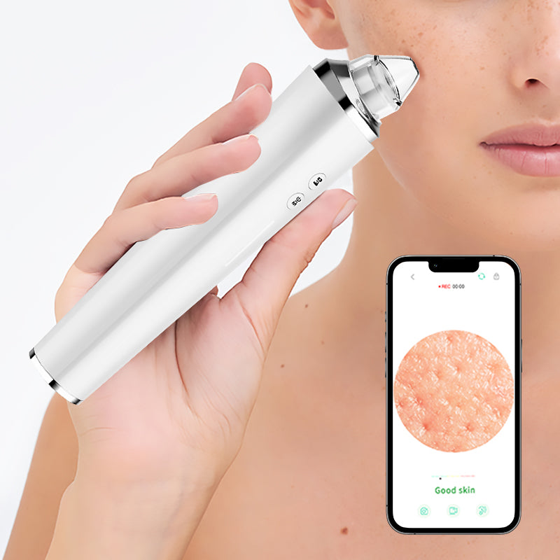 pore cleaner with visual cleaning capability