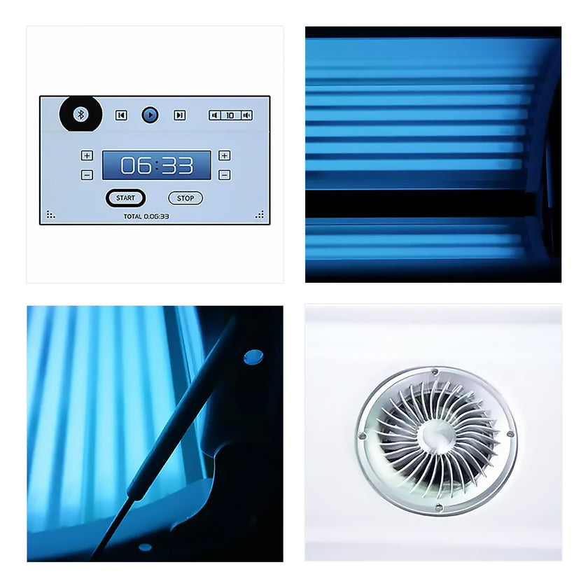 integrated air circulation system tanning bed